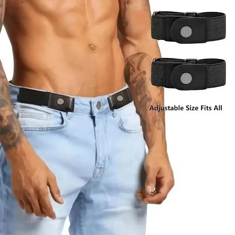 Women Men No Buckle Elastic Belt Adjustable Stretch Waistband Unisex for Pants Jeans Summer Casual All Day Comfort