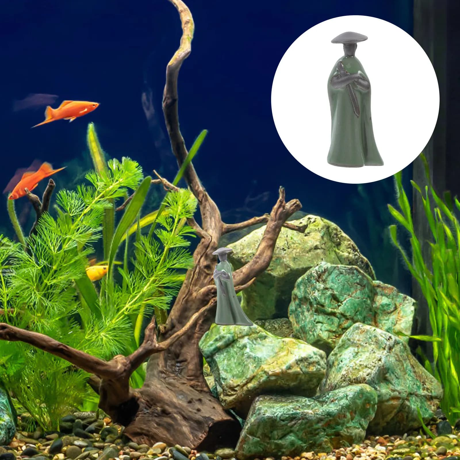 Vaso Decorativo in Ceramica di Sabbia Viola Stile Samurai Giapponese, Mini Bonsai, Statua da Giardino, Arte Decorativa per Casa e Ufficio