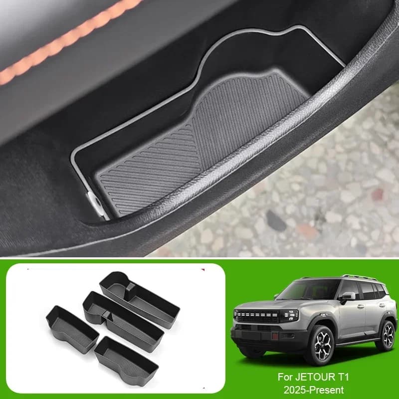 Silicone refill pad for car armrest, door organizer and tray for JETOUR T1 2025-today