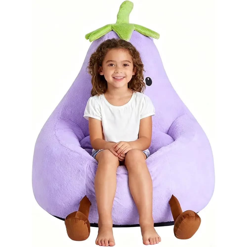 Sacco Armchair in Memory Foam - Ultra Soft Round Sofa with Handle and Lavabile Coating, Comfortable Relaxing Armchair for Kids and Teenagers, Perfect