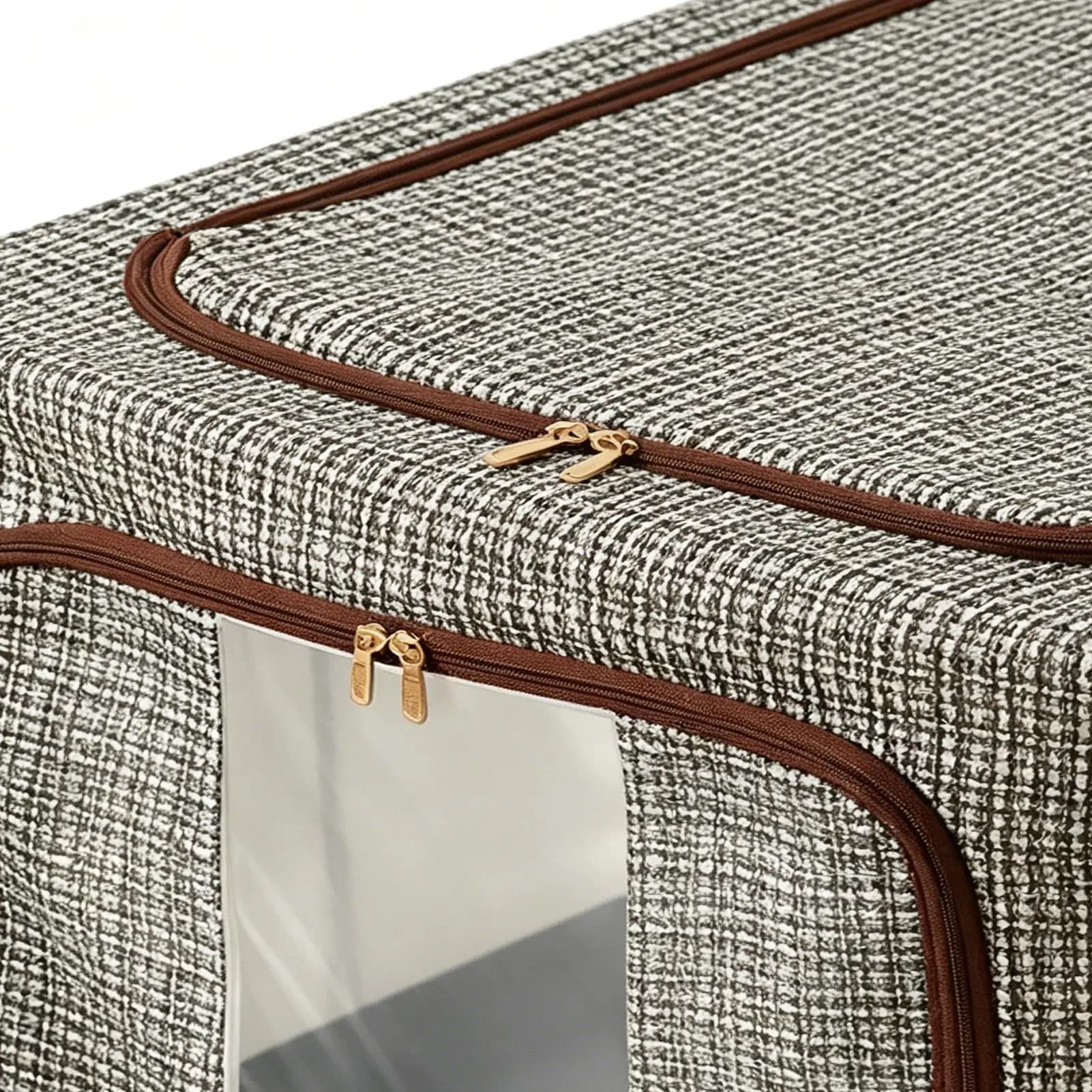 Contenitore pieghevole per vestiti, scatola porta coperte con cerniera e coperchio, scatola porta vestiti per guardaroba, piumoni, lenzuola, cuscini, giocattoli