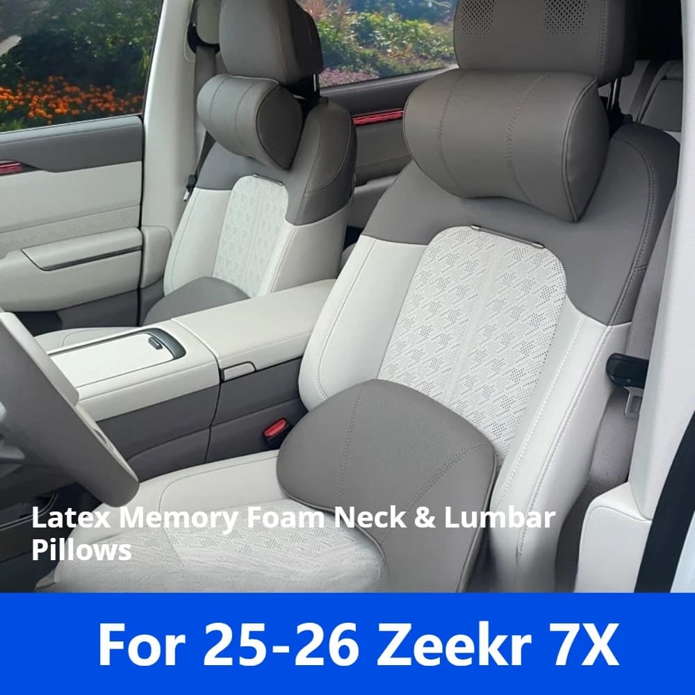 Fit For 25-26 Zeekr 7X Headrest Lumbar Support New Upgrade Neck Pillow Waist Pillow Latex Interior Modification Special
