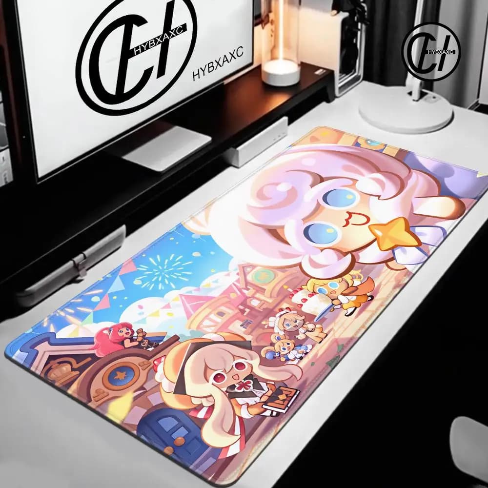 Game C-Cookie R-Run Kingdom Shadow Milk Cookie Mouse Pad Anti Slip Rubber Edge Locked Thickened Laptop Gaming Desk Mat