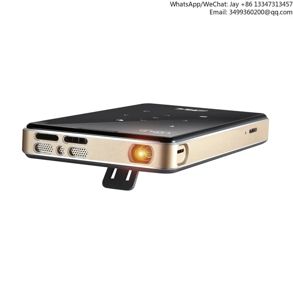 Proiettore Tascabile 65ANSI per Casa e Multimedia, Schermo a Specchio, WiFi, 3D, 4K, DLP, Smart TV Android con Batteria