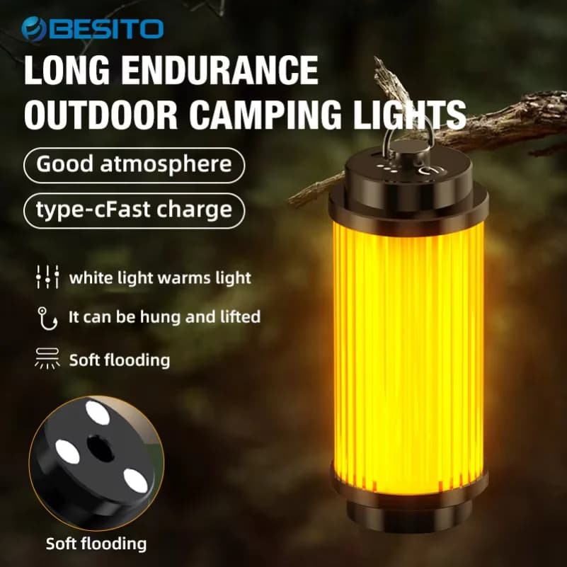 Lanterna da campeggio ricaricabile USB 3000mAh 38-KT 38 Light 38 Explore, potente mini torcia LED per tenda da esterno