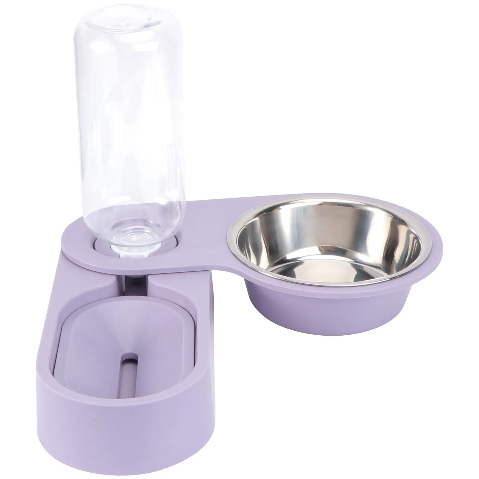 Ciotola per Cibo e Acqua per Animali Domestici 2-in-1, Design Elegante, Contenitore Automatico per Bere, Accessori per Animali