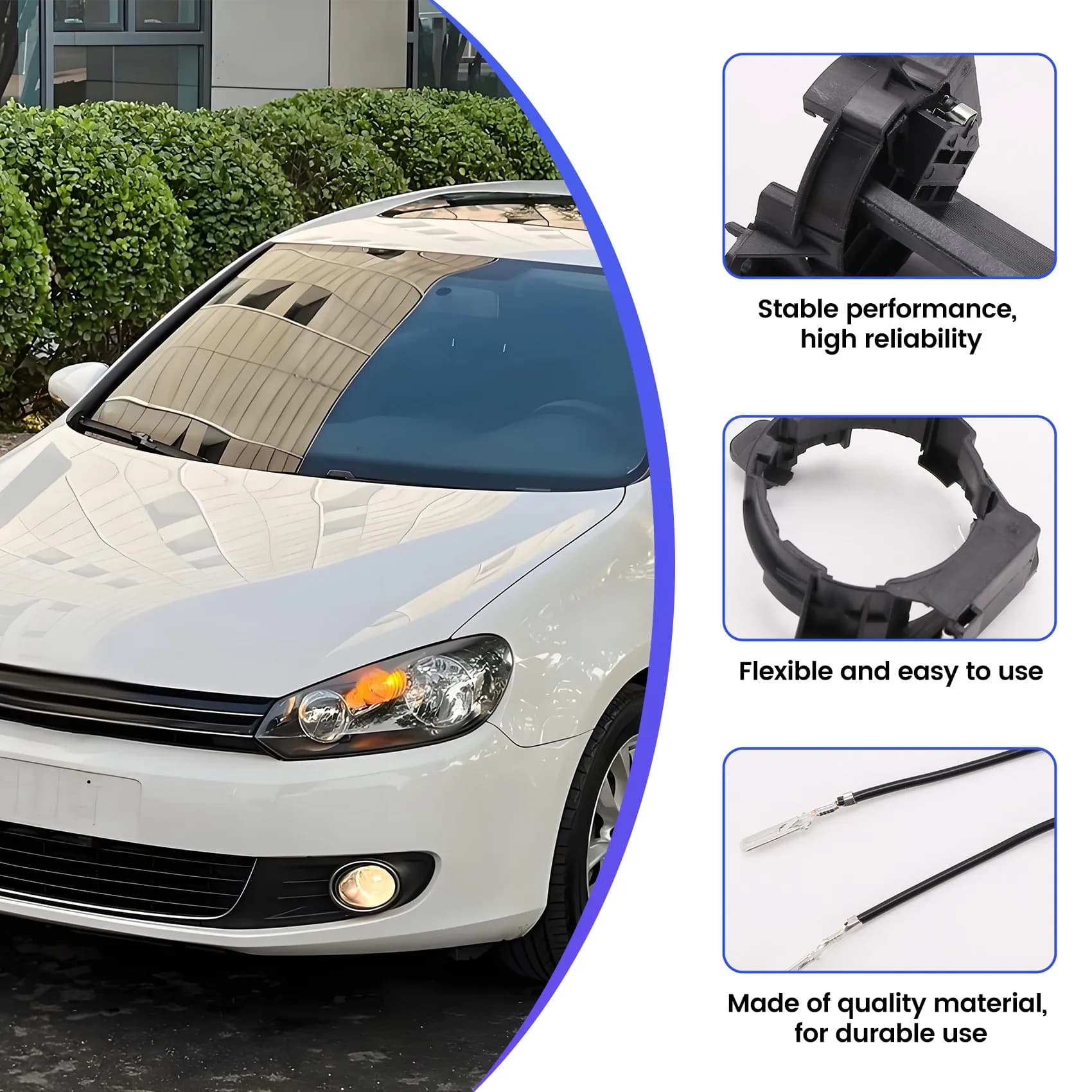 Portalampada Alogeno per Auto, Base Faro Anteriore Basso H7, 5K0941109 A9068260282 per VW Golf 6 MK6 7 MK7 Tiguan