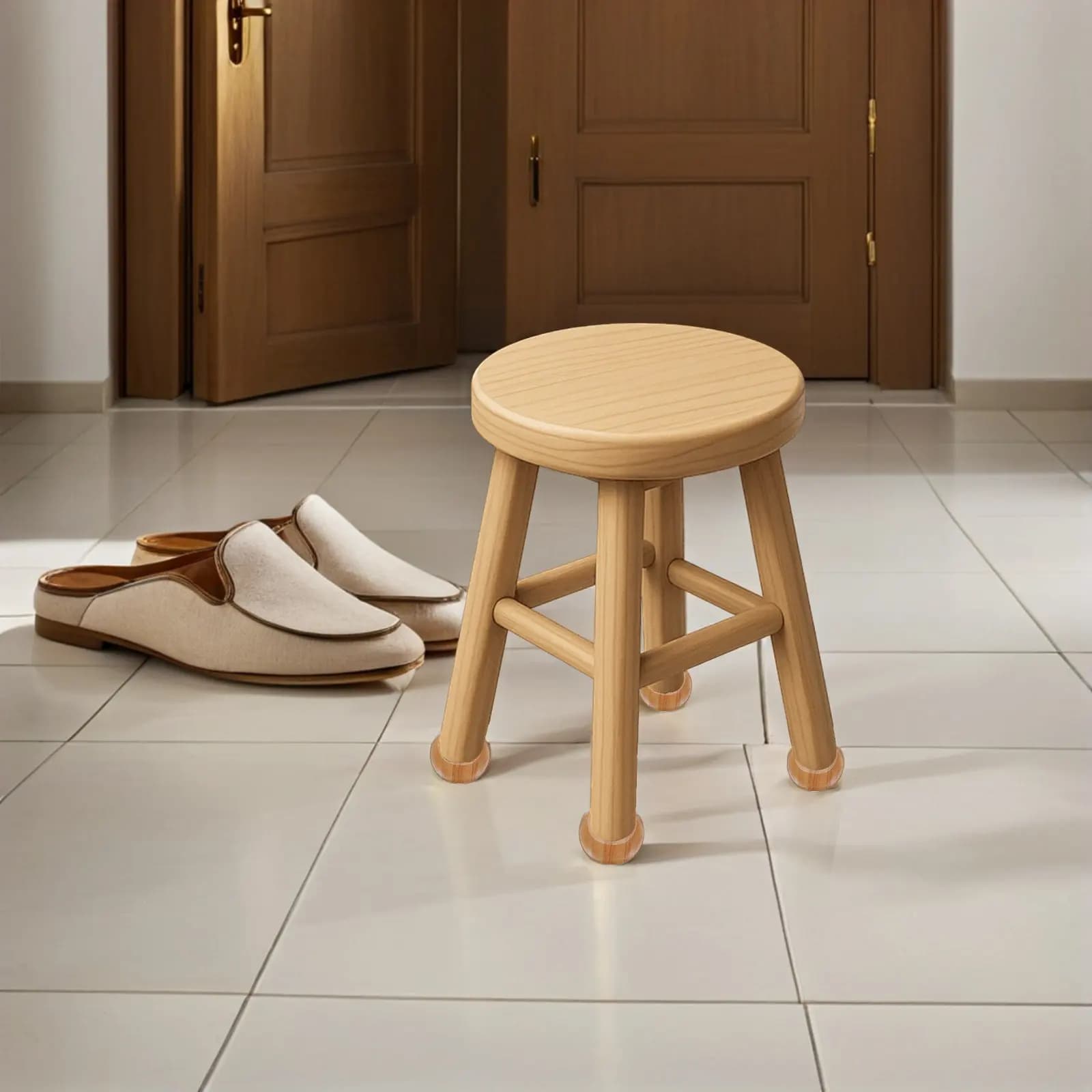 Set di 4 gambe per mobili in legno massello, design moderno, supporto robusto per vari pezzi di mobili, facile installazione