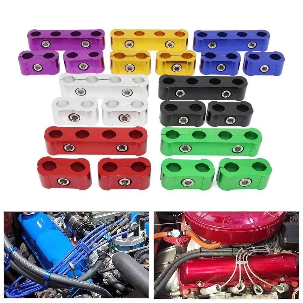 3 pz/set candela per auto cavo elettrico morsetto separatore linea cavo di accensione clip decorazione automatica divisore organizzatore kit morsetto