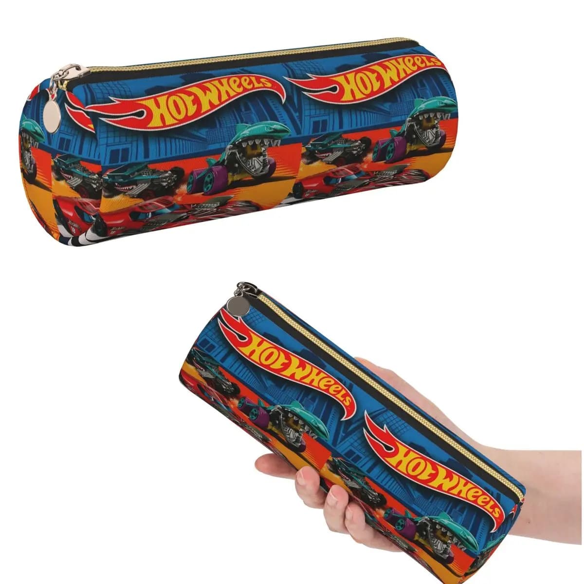 Astuccio cilindrico Hot Wheels per bambini, portapenne per la scuola