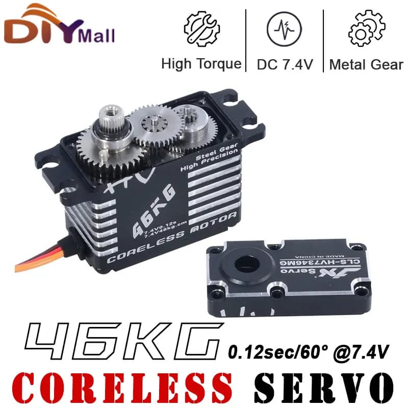 46KG JX CLS-HV7346MG Servo digitale Coreless HighTorque Steel Gear Custodia in alluminio CNC completa impermeabile per 1/8 1/10 RC Car Crawler