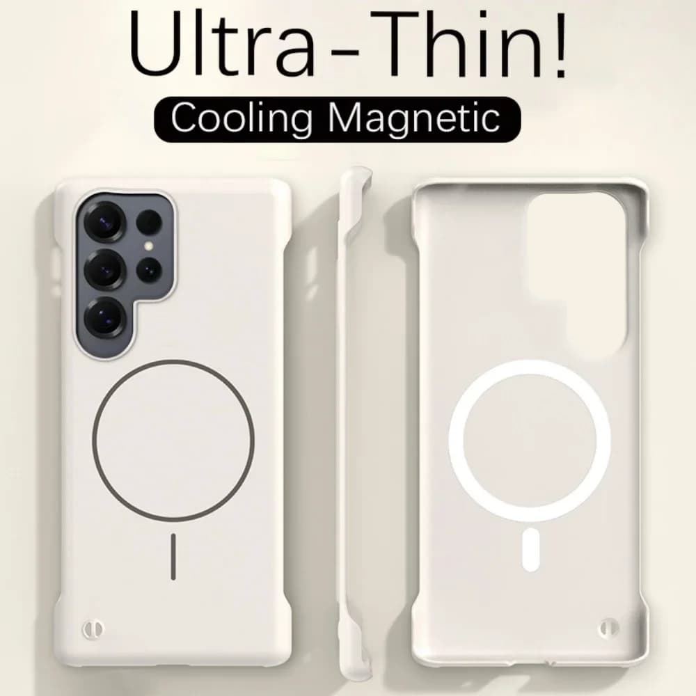 Custodia per telefono ultra sottile magnetica antiurto per Samsung Galaxy S26 Ultra S25 Edge S24 FE S23 S22 Plus per Magsafe Hard Cover