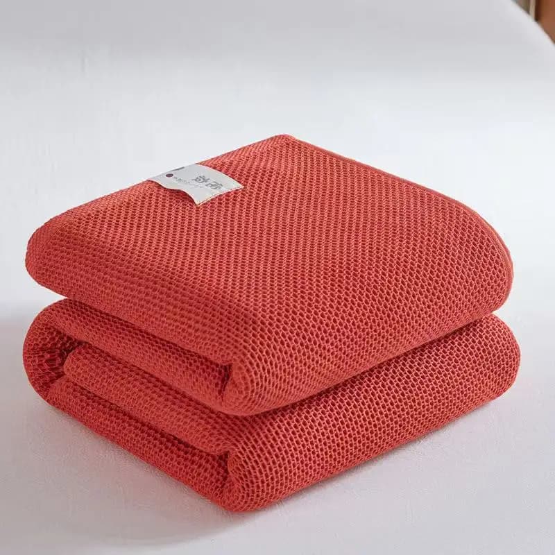 Coperta in Cotone a Nido d'Ape 100% Cotone Leggera Multiuso Piumino Estivo per Letto e Riposo Regalo Accogliente Morbido e Traspirante