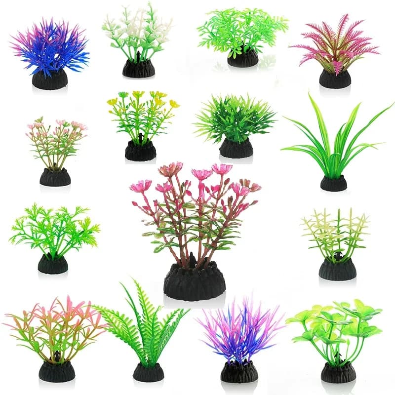 Simulazione Piante artificiali PVC Subacquea Acqua Erba Fiore Erba Acquario Decorazione Accessori Acquario Paesaggio Ornamento