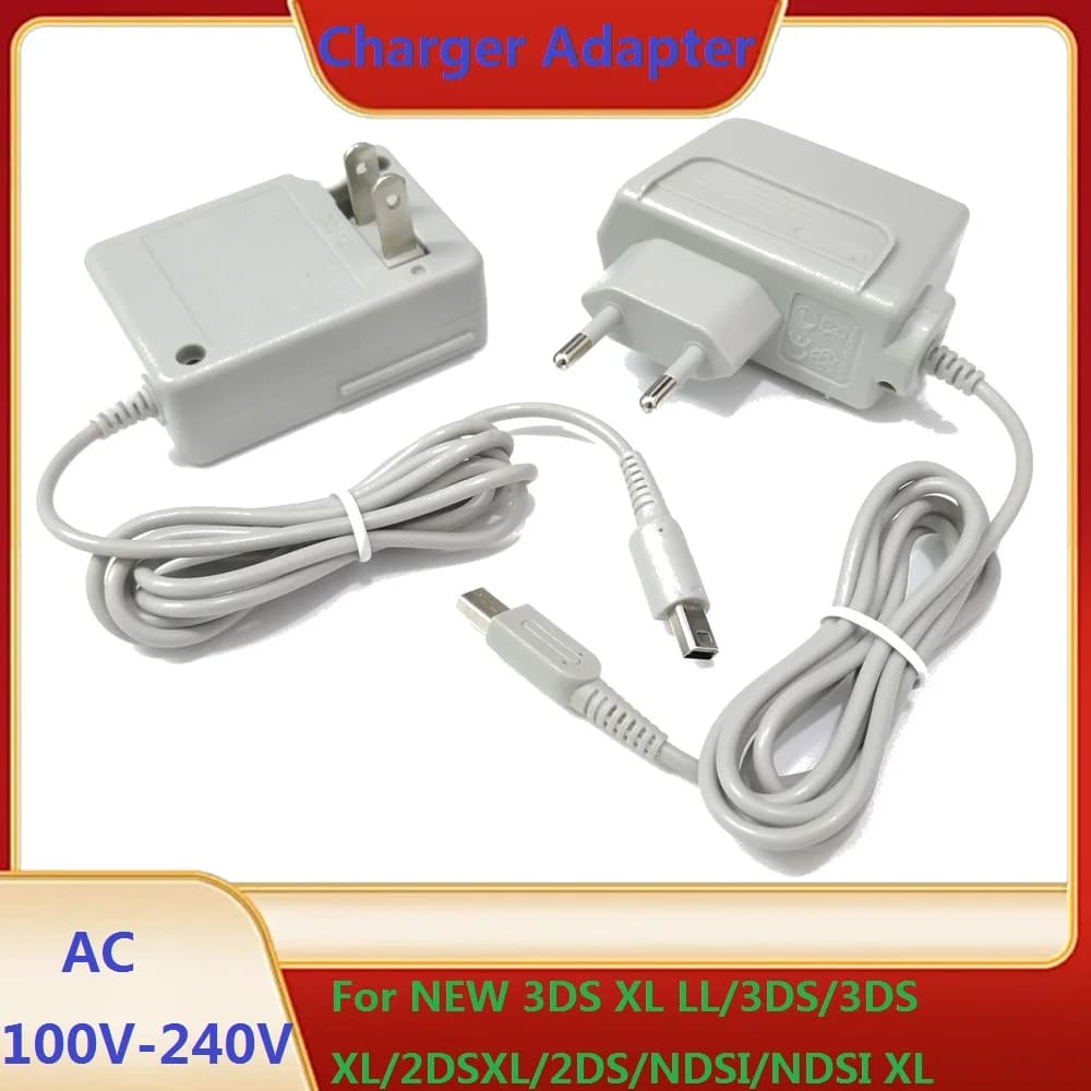 Caricabatterie da Muro 4.6V per Casa e Viaggio, Adattatore di Alimentazione AC Sostitutivo, Cavo Adattatore Portatile per 3DS NEW 3DS XL 3DSLL NDSI