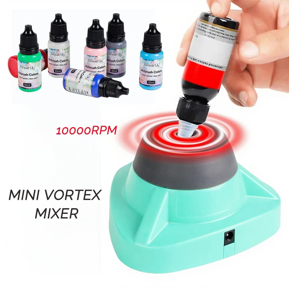 High Frequency Vibrating Mixer 10000 RPM Anti-Agazzine Fluid Squeezer Nail Polish Pigment Aerograph Paint Ink Agitator