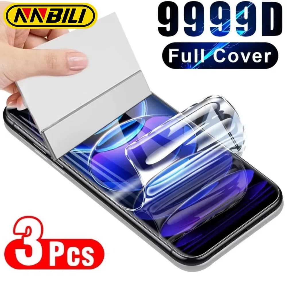 NNBILI 3 pezzi pellicola idrogel per Xiaomi Redmi Note 12 11 10 9 8 Pro Plus 5G 11S 10S 9S 8T 7 protezione schermo 10 10C 9 9A 9T 9C