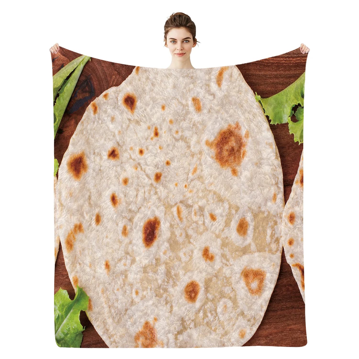 Tortilla di mais con motivo di manzo Coperta stampata per divano letto Viaggi Campeggio Soggiorno Coperta condizionata per ufficio