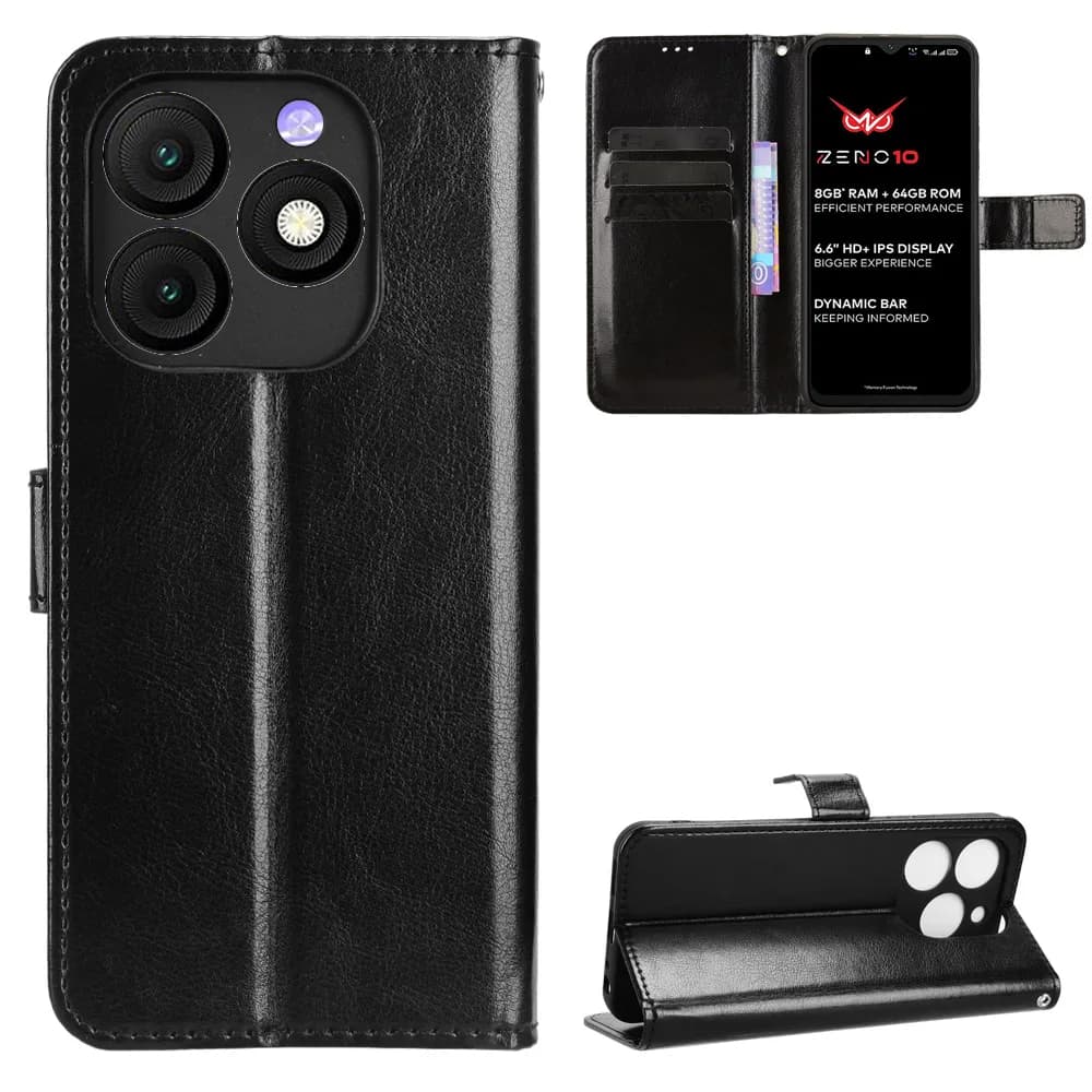 Per ITEL Zeno 10 Custodia di lusso Flip PU Portafoglio in pelle Cordino Custodia per Itel Zeno 10 Zeno10 Borse per telefono