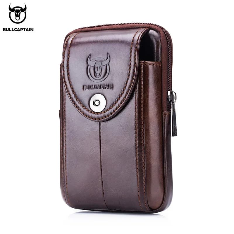BULLCAPTAIN marsupio da cintura in pelle da uomo marsupio militare Molle piccolo marsupio