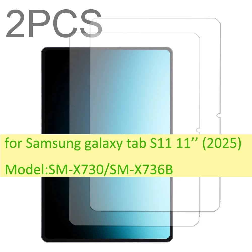 Pellicola protettiva per schermo in vetro temperato 2 pezzi per Samsung Galaxy Tab S11 2025 SM-X730 SM-X736B pellicola protettiva per tablet