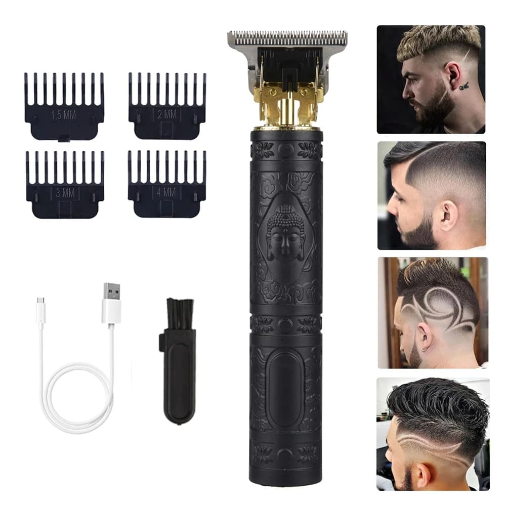 2024 Vintage Buddha T9 Hair Cutting Machine Electric Razor For Men Rechargeable Haircut Haircut Barber Shaver To Cut Hair