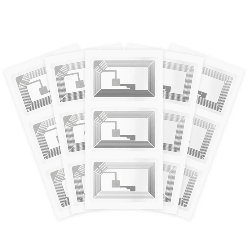 Etichette adesive NFC con chip NFC NTAG213 da 40 * 25 mm Etichette adesive trasparenti Adesivo vuoto riscrivibile Funziona con tutti i dispositivi abilitati NFC