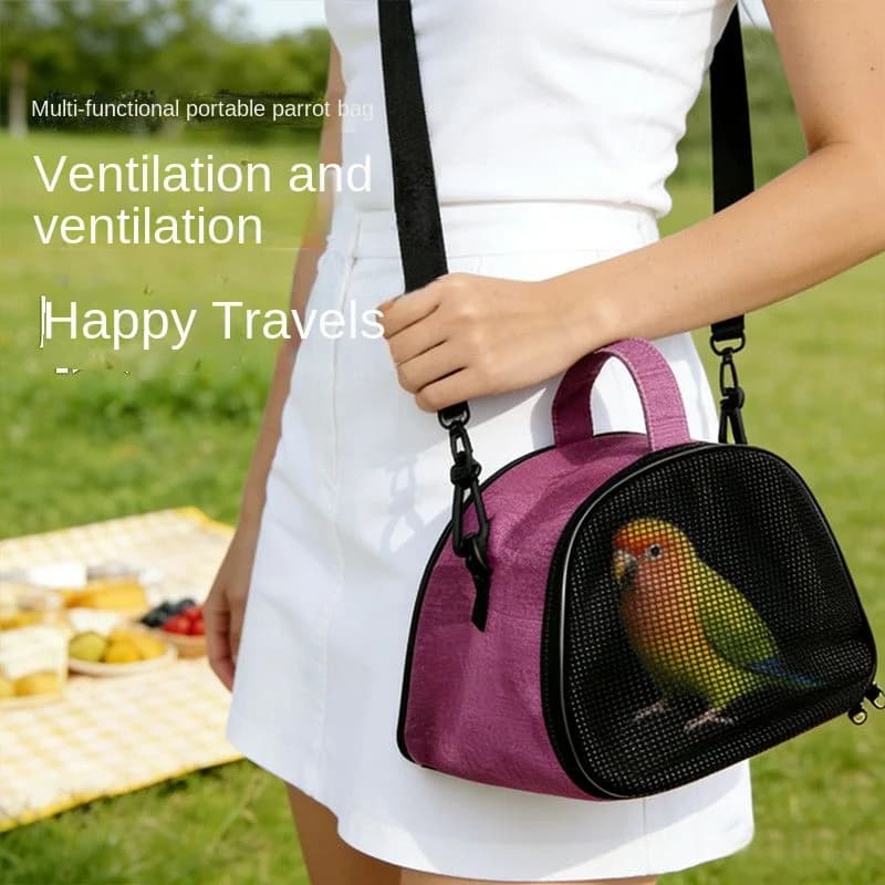 Borsa da trasporto ventilata e portatile per uccelli, custodia da viaggio per pappagalli, piccioni, criceti, lucertole e piccoli animali domestici