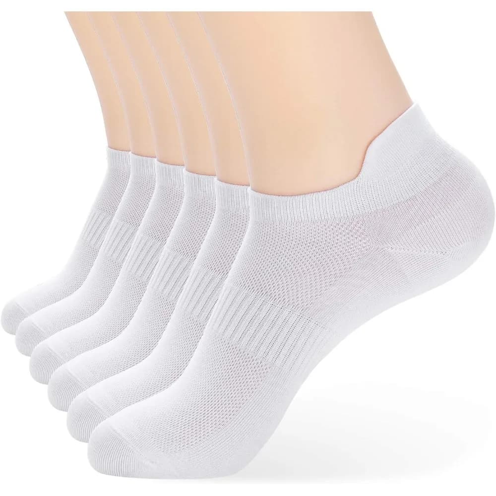 6-10 Paia di Calzini Sportivi Sottili Unisex, Calzini alla Caviglia per Corsa con Linguetta alla Tallone, Traspiranti per Sneakers
