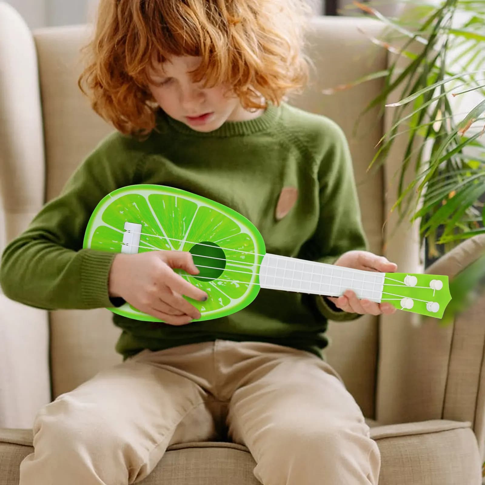 Mini Ukulele per Bambini, Strumento Musicale in Plastica, Regalo Educativo per l'Apprendimento Precoce, Ideale per Compleanni e Feste di Natale