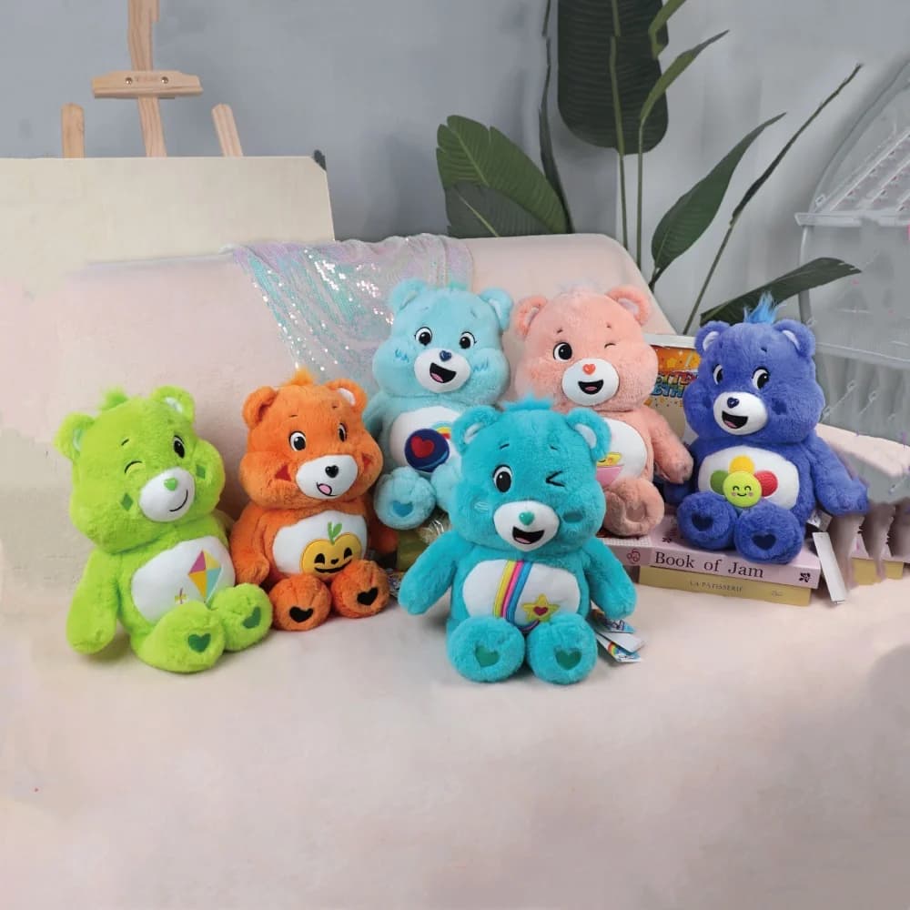 Peluche Care Bear da 45 cm, Giocattoli Kawaii per Bambini e Bambine, Regalo, Bambole Morbide a Forma di Orsetto Arcobaleno, Giocattoli Compagno di Sonno