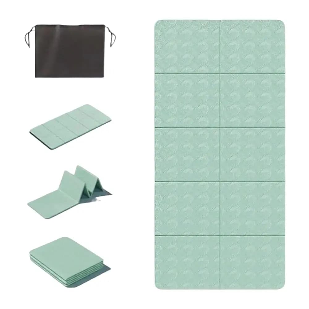 Tappetino da yoga pieghevole – 72''×24'' / 31.5''×6mm di spessore Design ultra-portatile con superficie antiscivolo e resistente al sudore Leggero ma comodo