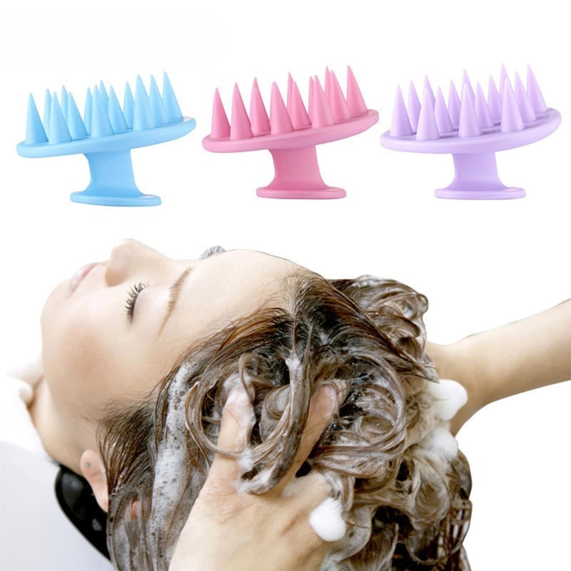 Hair Comb Household Cleaning Comb Massage Scalp Silicone Hair Brush Hairdressing Brush