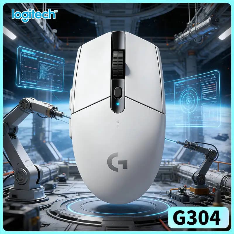Mouse Wireless Logitech G304, Sensor HERO 12000 DPI, LIGHTSPEED 1ms, Battery 9 Months, Quick Configuration, for Occasional Players