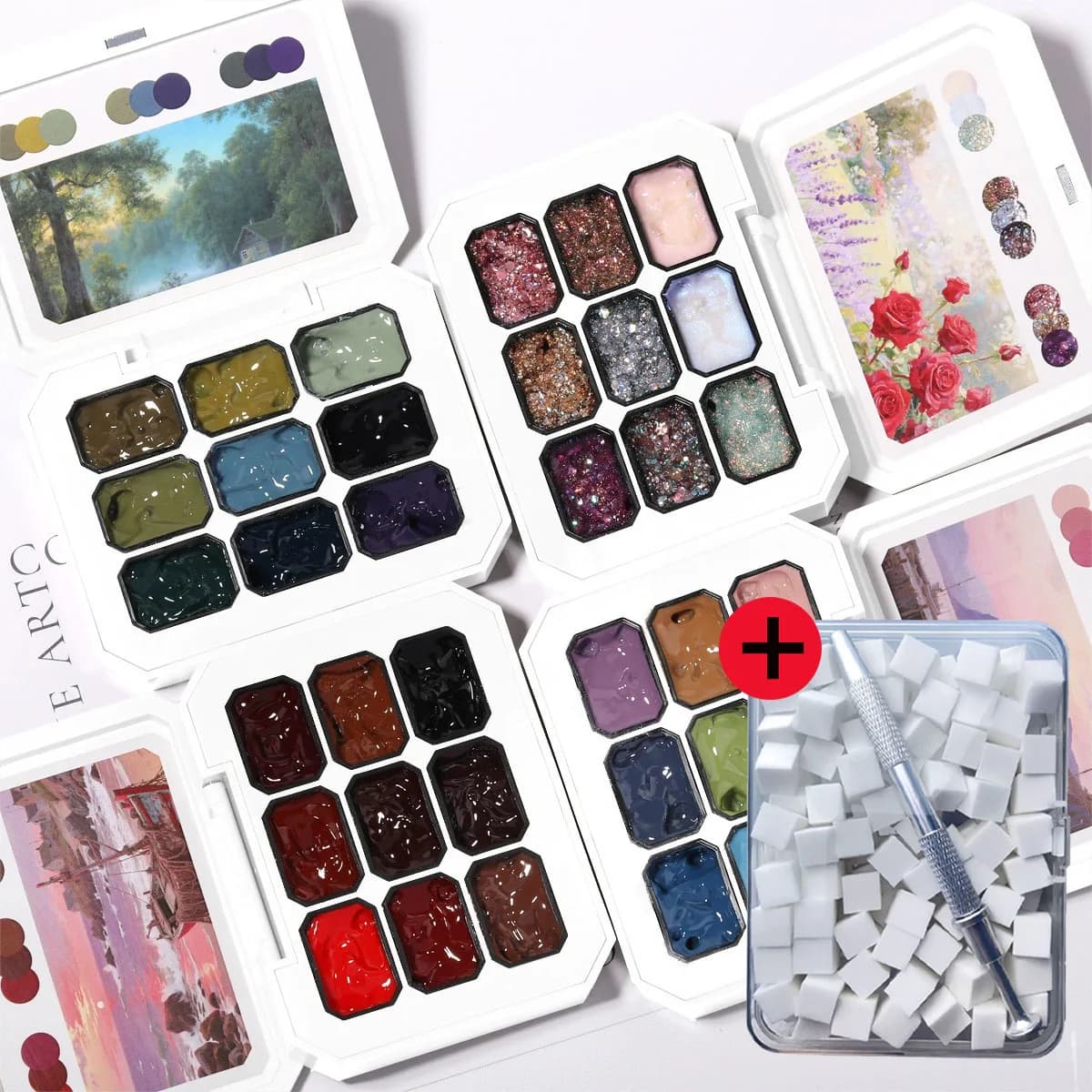 1 set 2 pezzi colla solida per smalto gel UV e LED creazione di nail art 100 pezzi spugna 1 pezzo clip salone di bellezza Natale fai da te INS