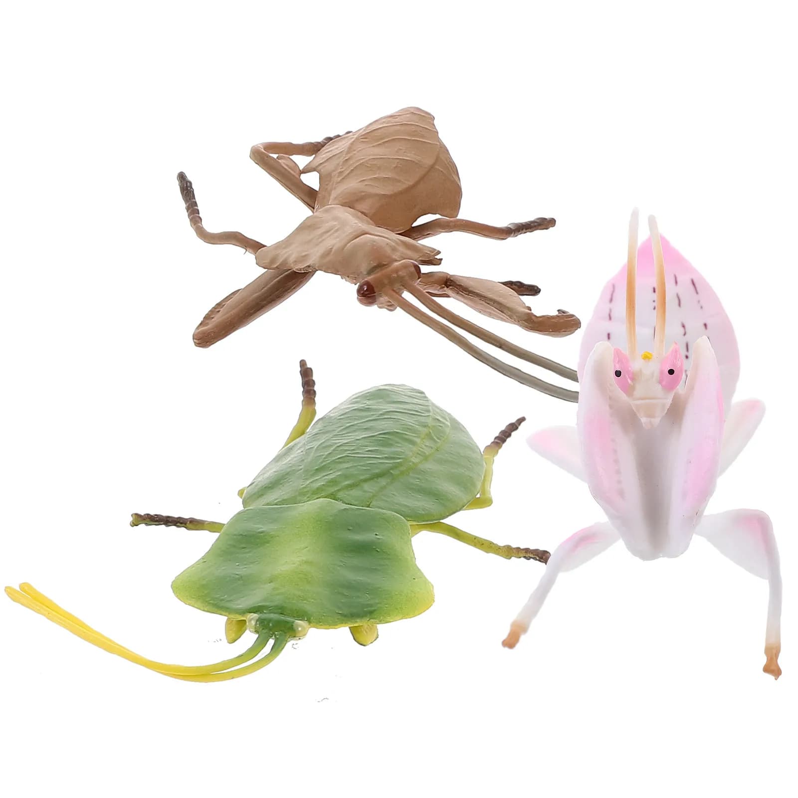 Set di 3 Decorazioni Realistiche di Insetti, Ornamenti in Plastica di Mantidi Simulate per Camere dei Bambini e Giardini, Educativi