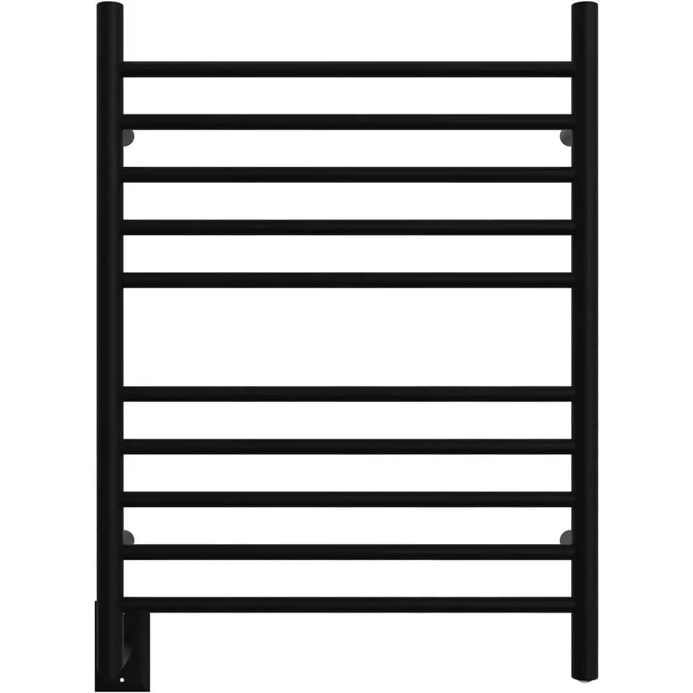 Scaldasalviette Elettrico Radiante da Incasso a 10 Barre, Design Lineare, Finitura Nero Opaco