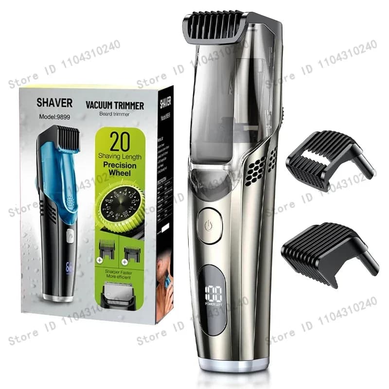 Men's Trimmer Barba, Adjustable Length with 2 Pettini (1-20mm), Electric Trimmer for Barba, Baffi, Ceppo