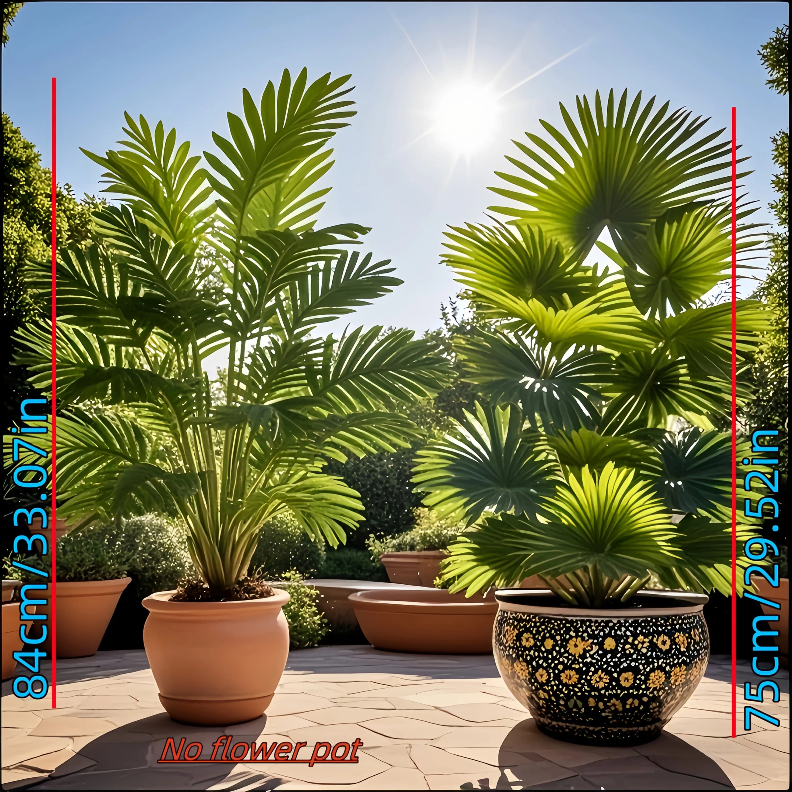 2pcs Plastic Smooth Surface Artificial Green Plants Easy Maintain Faux Ornaments for Public Leisure Places Daily Layout Decor H1