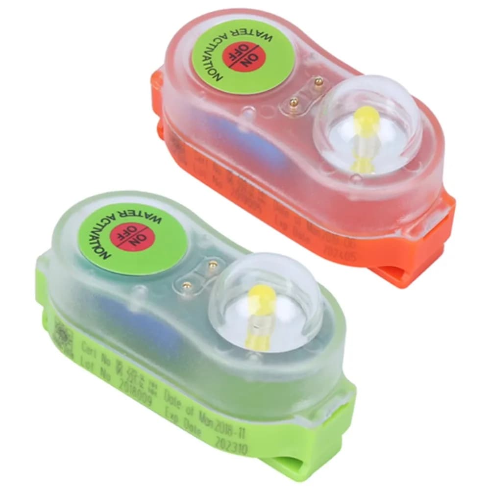 1/2pcs Waterproof LED Life Jacket Light Self-Lighting Lightweight LED Life Vest Light Emergency Signal Light Outdoor Accessories