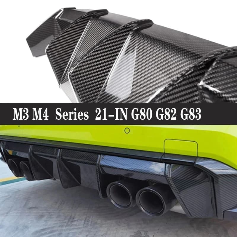 For BMW M3 M4 G80 G82 G83 Carbon Fiber Car Rear Bumper Diffuser Rear Splitters Spoiler Back lip Car Accessories body kit