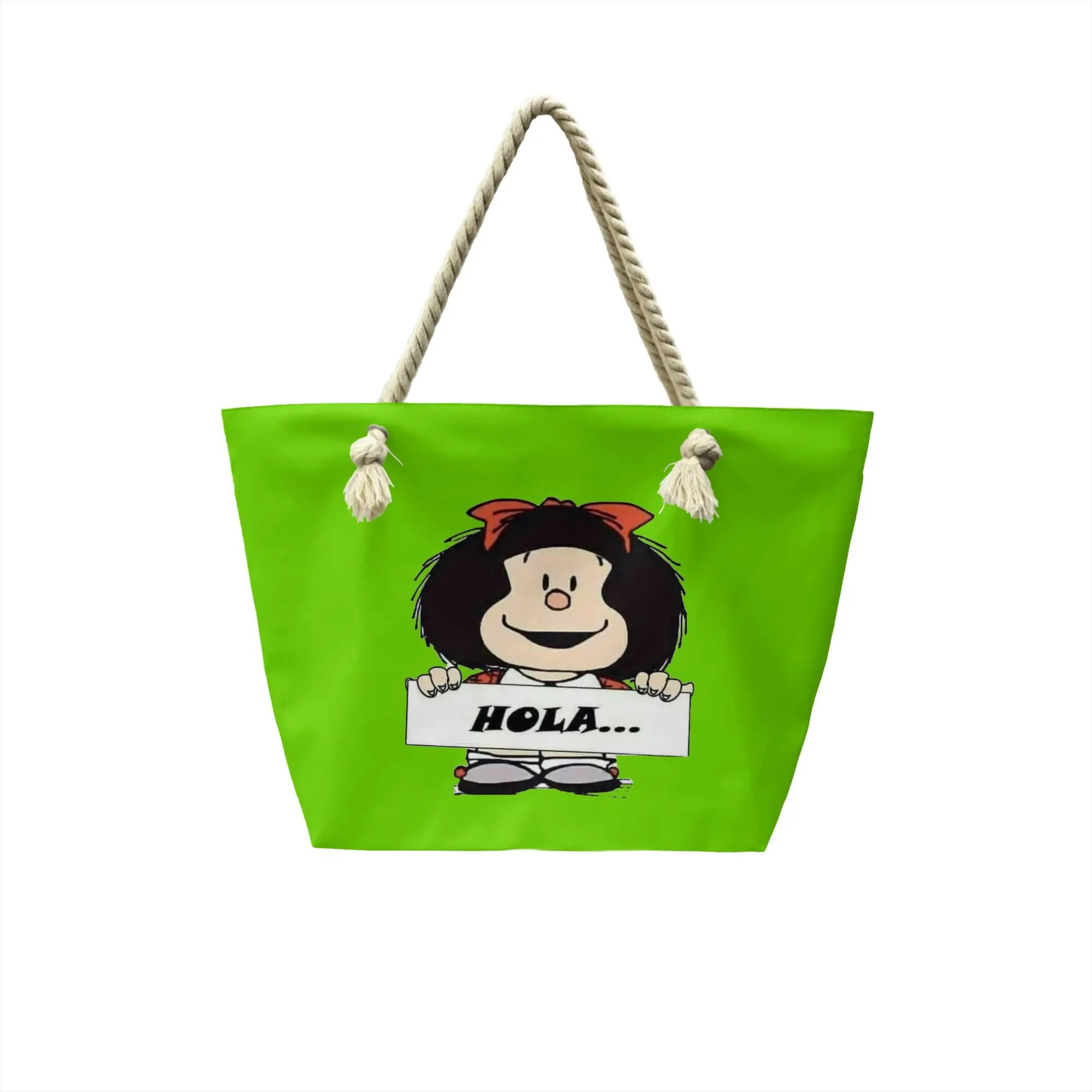 Kawaii Print Anime M-Mafalda Tote Shopping Bags Washable Canvas Shoulder Shopper Handbag