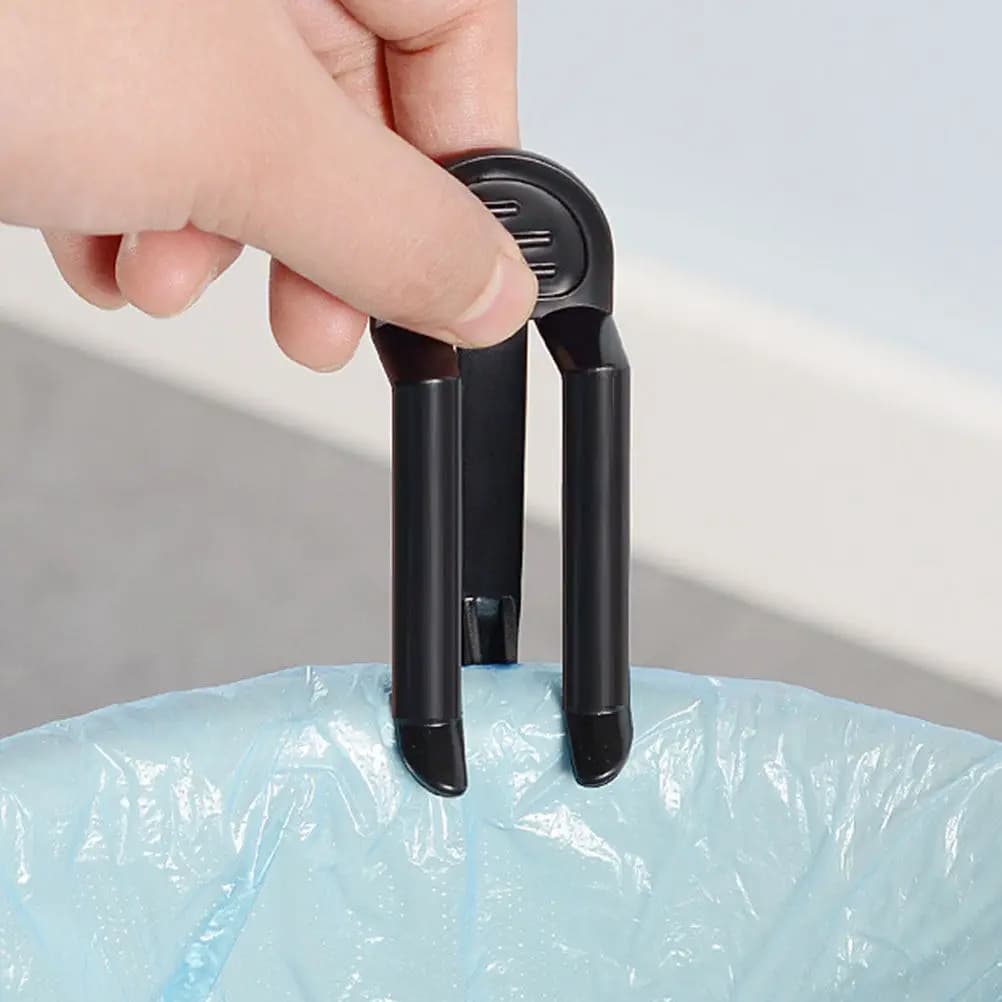60 Pezzi Morsetti per Sacchi della Spazzatura in Plastica Premium Antiscivolo, Clip per Contenitori dei Rifiuti, Supporti per Cestini da Cucina