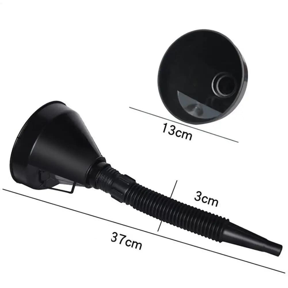 Universal Telescopic Car Refueling Funnel Spill-Proof Oil Changing Tool with Wide Mouth Handle automobile Car Plastic Funnel