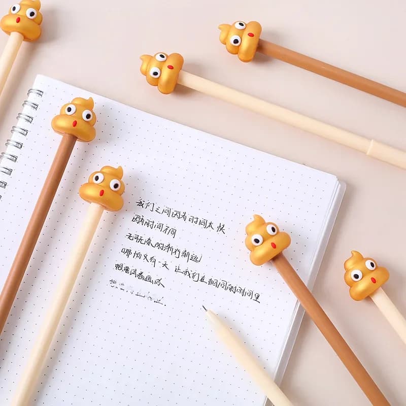 36PCS Sgabello in oro Penne gel Modellazione esotica Cancelleria Penne personalizzate creative Modellazione Penna a sfera nera Materiale scolastico Kawaii