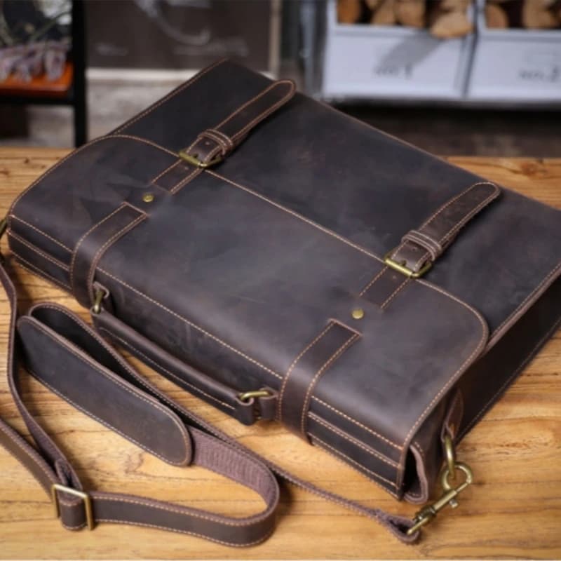 Men's bag original luxury genuine leather handbag male shoulder bag 15.6 bag for Computer Messenger Pack 2025