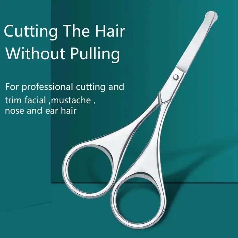 For Nail Beard Manicure Cutter Straight Eyebrow Round Trimmer Tip Makeup Stainless Steel Tools Nose Hair Scissors