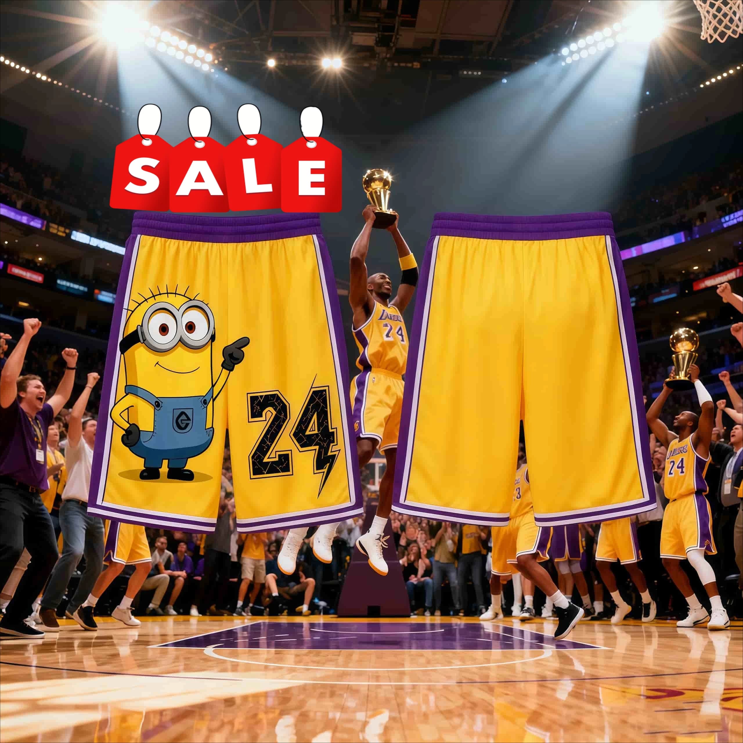 2026 Summer Hot Sale Minions 3D Printed Shorts for Men Women Kids, Beach & Basketball Shorts, Comfortable Sports Casual Wear