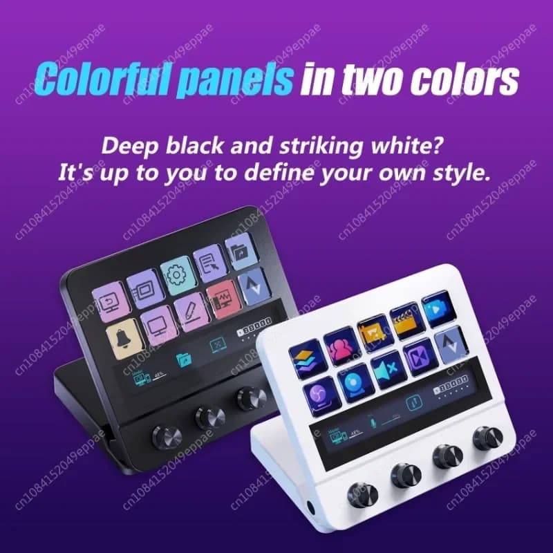Custom Touch‑Screen Streaming Console Knob, Wired Mini Stream Deck Keyboard, PC Gamer Live Streaming Accessory Gift