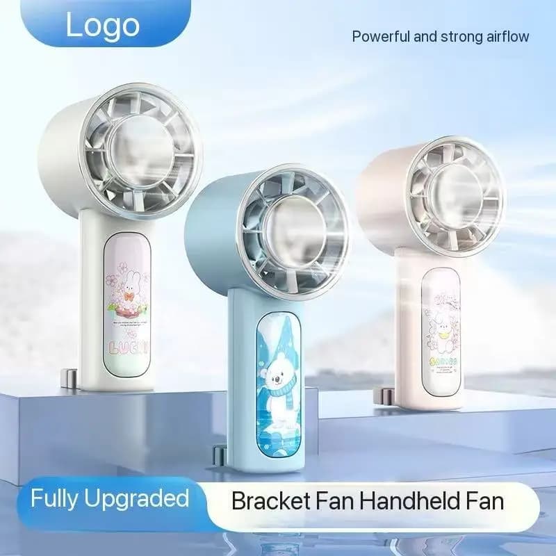 MEET SUN Asciugacapelli Ricaricabile 500mAh con Ventola ad Alta Velocità e Supporto, Mini Ventilatore Portatile e Combinazione Ventola per Ciglia